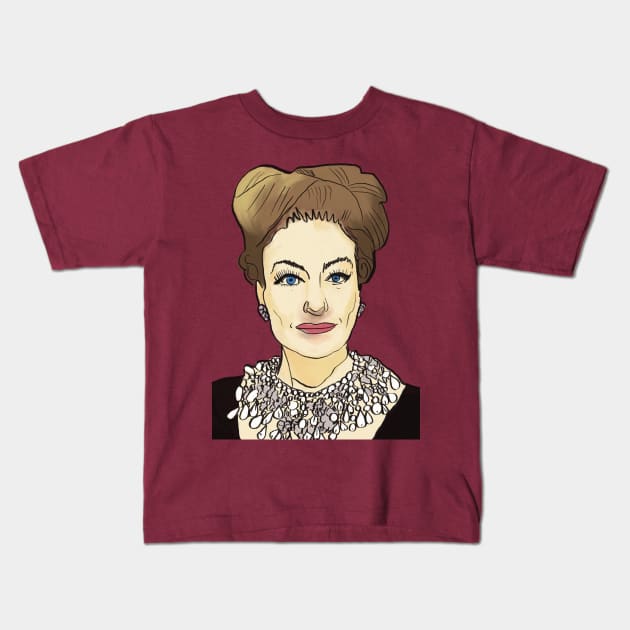 Joan Crawford Kids T-Shirt by Lydia Westerman